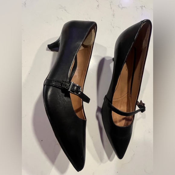 Vionic Minnie Kitten Heel Maryjane Dress Shoes Black Leather Size 7.5 - Picture 2 of 7